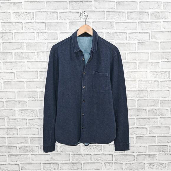 Lululemon Men's Button up Over Shirt in heather blue size Large - Picture 1 of 6